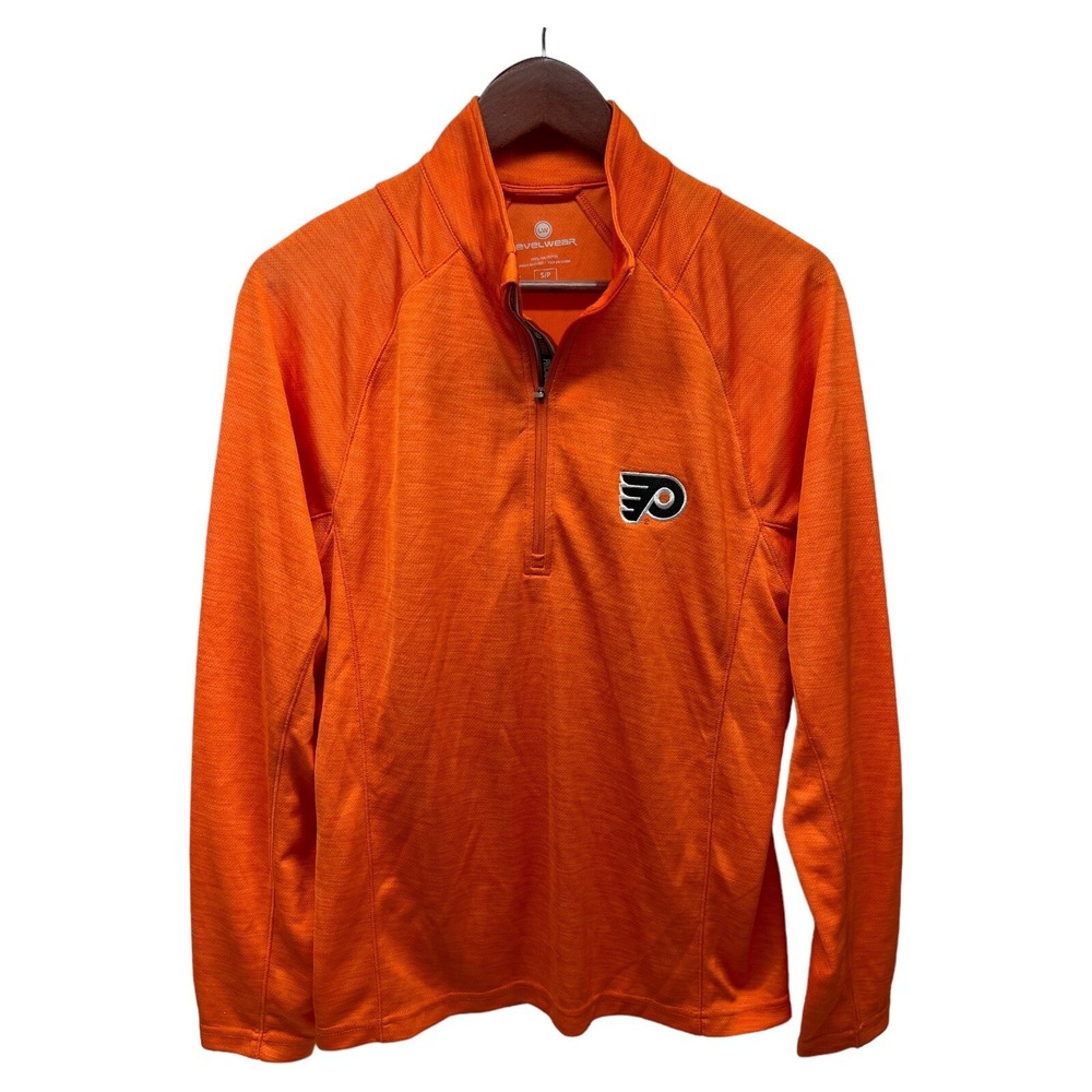 Level Wear NHL Philadelphia Flyers Women's S/P Orange 1/4 Zip Pullover